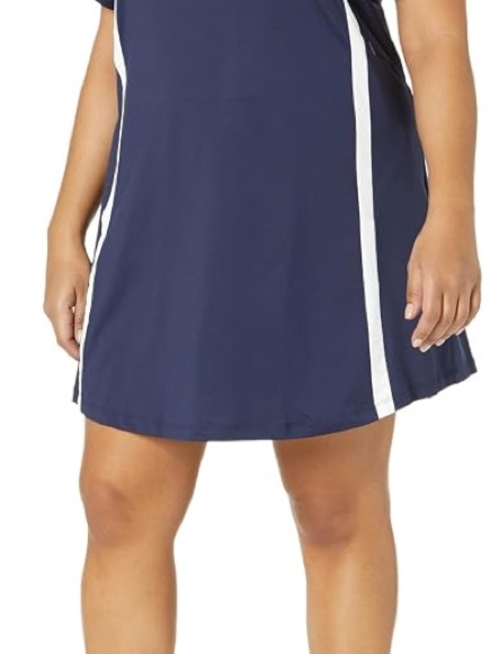 Callaway.
Women's Swing Tech Color Block Polo Golf Dress Navy Blue White 1X